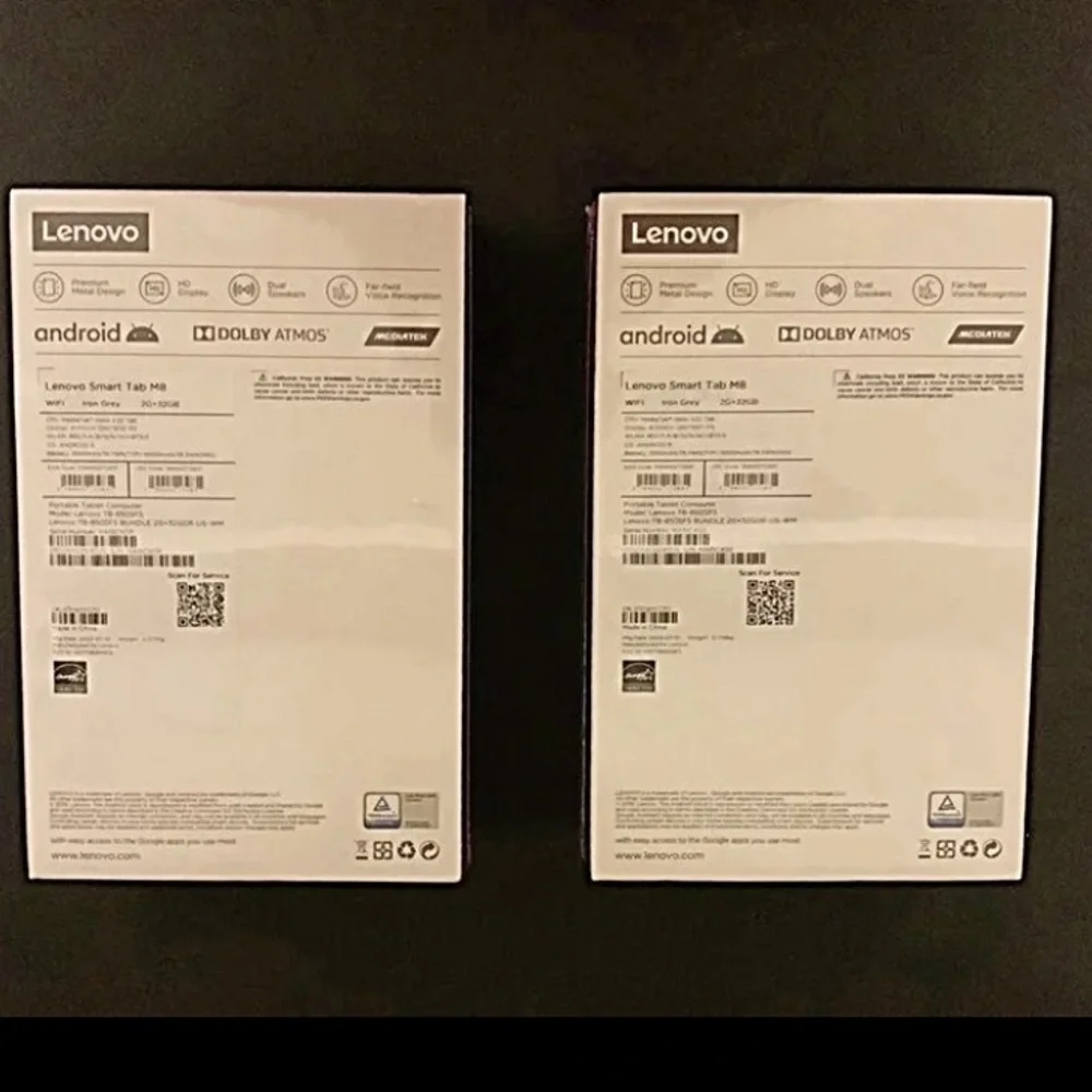 Set of 2 - New and sealed Lenovo Smart Tab M8 tablet and charging station